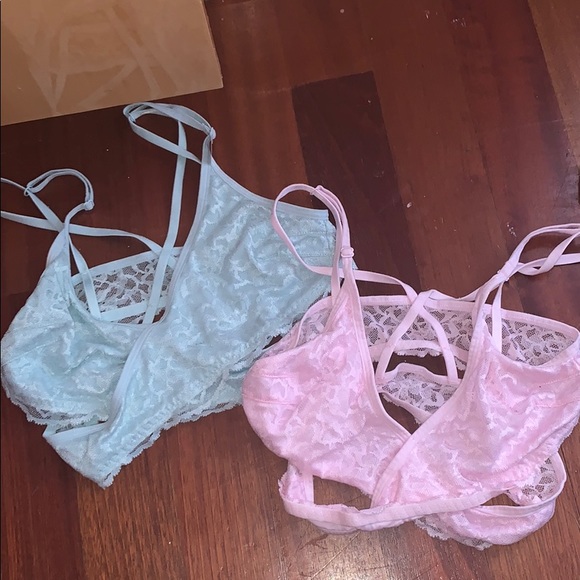 PINK BRALETTE SET 💗💙 - Picture 1 of 2